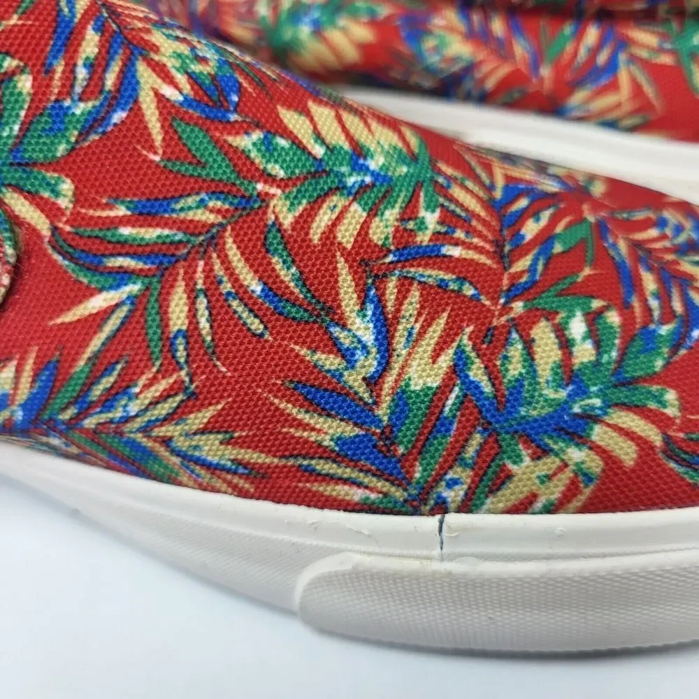 New Nautica Men's Size 8.5 Shoes Floral Red Palm Sneaker Loafer Chandler CV211-6